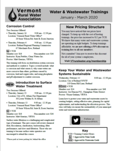 New Training Calendar January March 2020 Vermont Rural